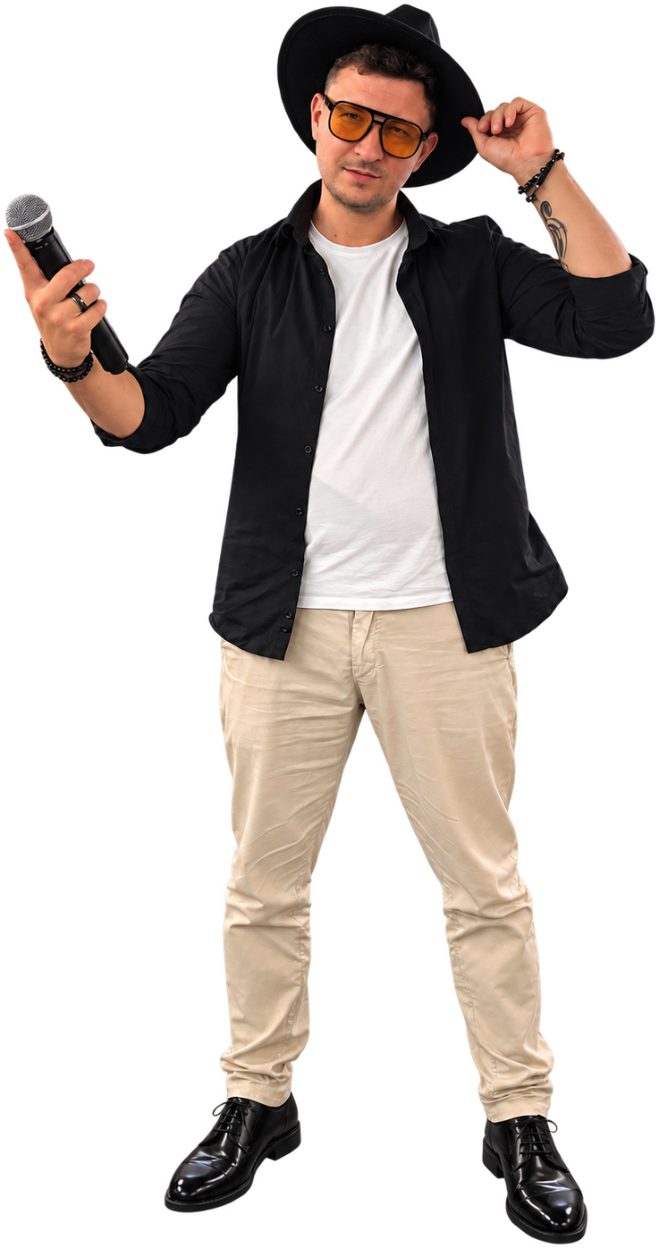 DJ Patrik s mikrofonem